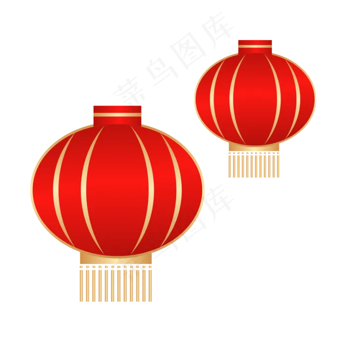 红金灯笼,免抠元素(3000X3696(DPI:300))ai矢量模版下载