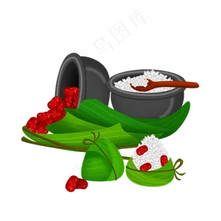 免扣卡通包粽子材料