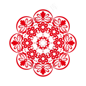 复古底纹怀旧中国风团花底纹