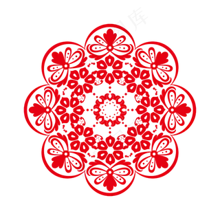 复古底纹怀旧中国风团花底纹