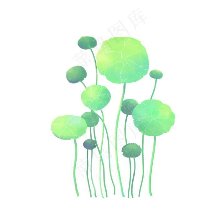 梦幻荷叶(2000X2000(DPI:300))psd模版下载