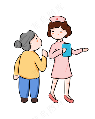 劳动节快乐护士职业卡通免扣PNG