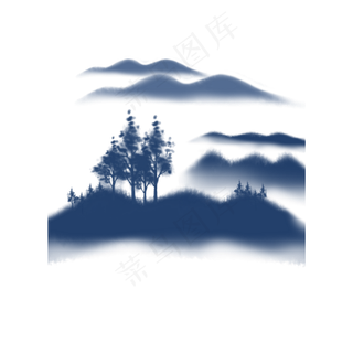 水墨山水水墨画