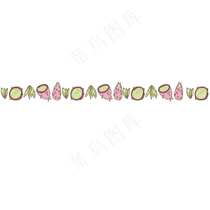 卡通火龙果分割线(2200X2200(DPI:299))psd模版下载