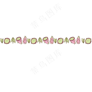 卡通火龙果分割线