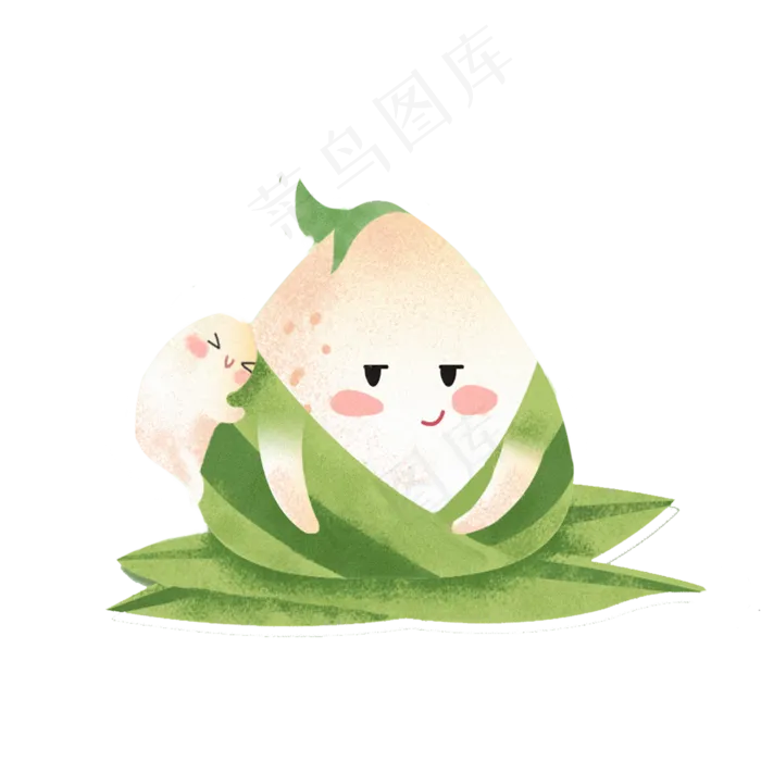 端午节白白胖胖的大粽子素材(2000X2000(DPI:300))psd模版下载