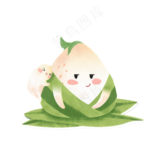 端午节白白胖胖的大粽子素材