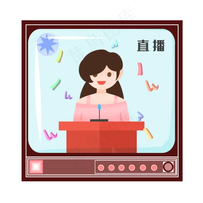 手机直播人物(2000X2000(DPI:299))psd模版下载