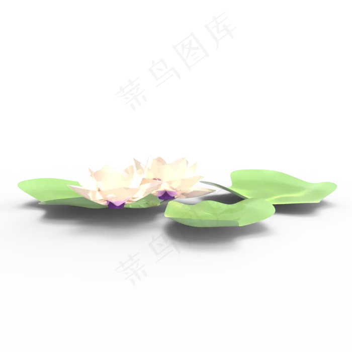c4d夏天荷花白(2000*2000px 300 dpi )