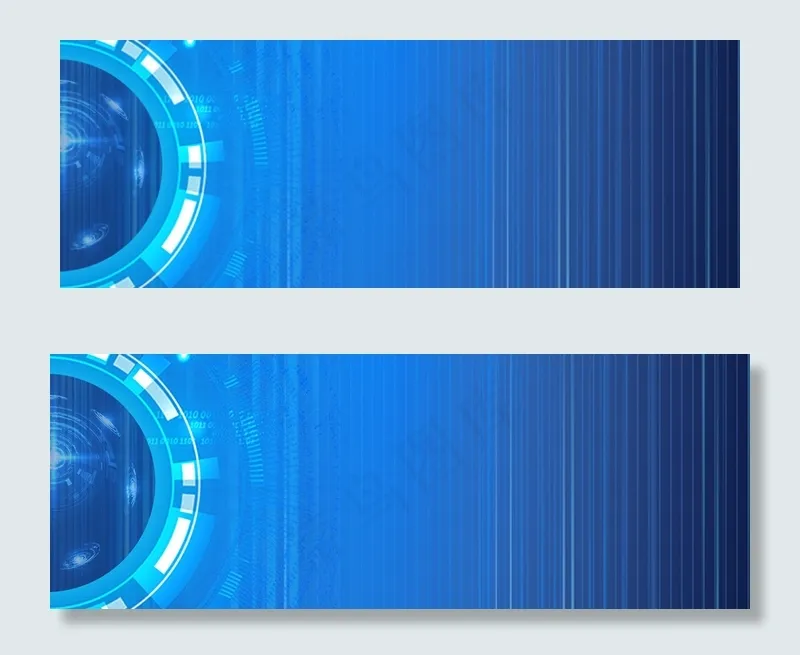 商务蓝色科技大气banner(1920*700px 	       )psd模版下载