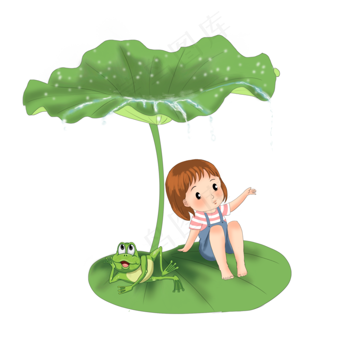 雨水芒种节气(2000X2000(DPI:300))psd模版下载
