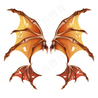 原画游戏恶魔翅膀,免抠元素