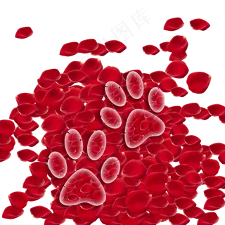 个性爪子印玫瑰花瓣