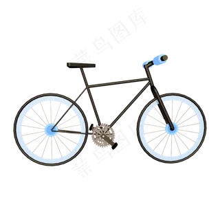 C4D黑色炫酷自行车可商用元素,免抠元素