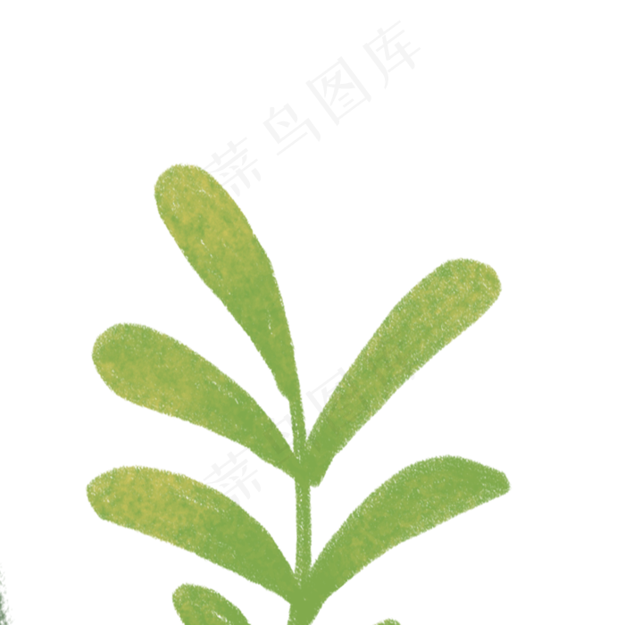 卡通春天植物绿叶下载