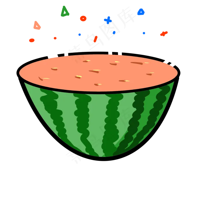 半个西瓜水果(2000X2000(DPI:300))psd模版下载