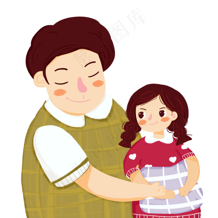 清新父亲节人物设计素材