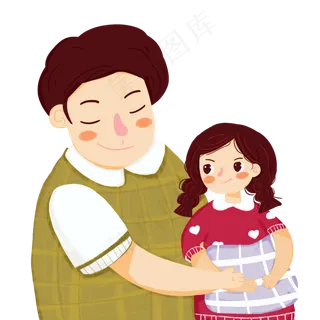 清新父亲节人物设计素材