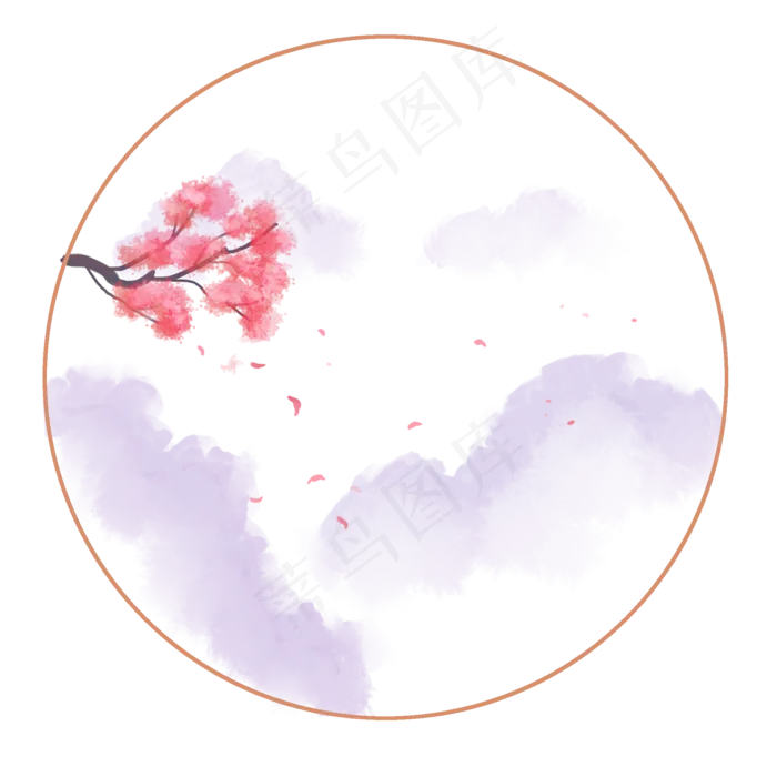 中国风水彩山水景(2000X2000(DPI:300))psd模版下载