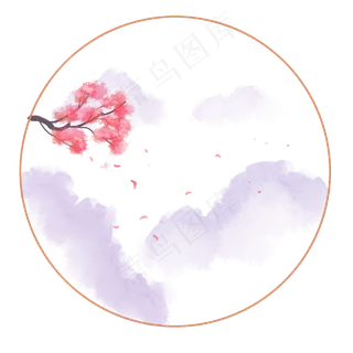 中国风水彩山水景