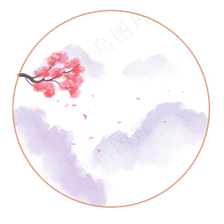 中国风水彩山水景