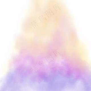 紫黄色的水彩渐变,免抠元素