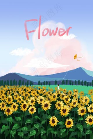 夏日花节清新风景