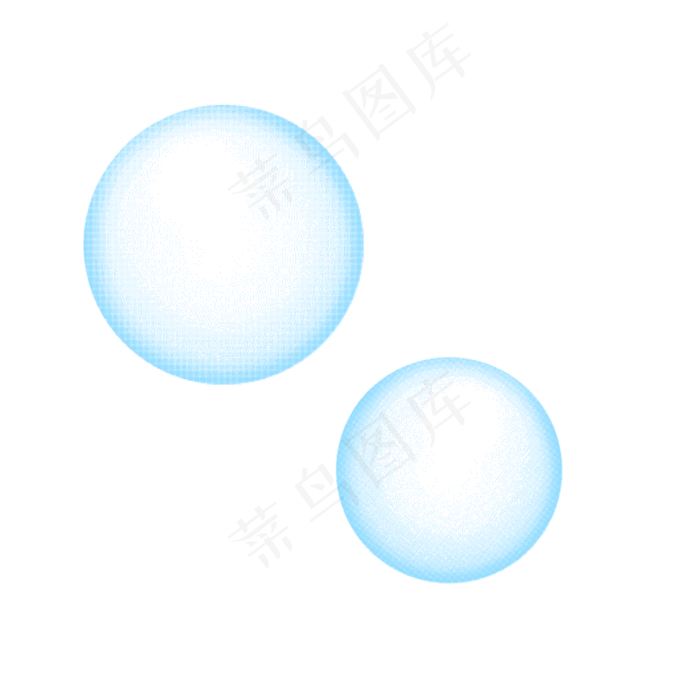 蓝色透明泡泡漂浮素材,免抠元素(2000*2000px 300 dpi )psd模版下载