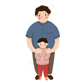 父亲节人物卡通设计素材