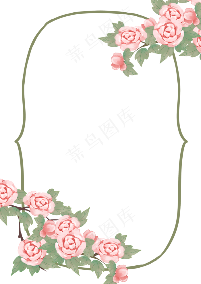 花朵边框(2480X3508(DPI:299))psd模版下载