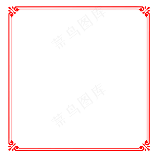 红色中国风边框