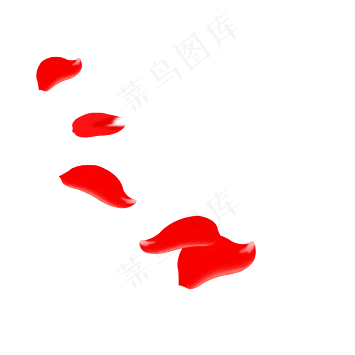 飘落下来的红色的玫瑰花瓣(3000X3000(DPI:300))psd模版下载