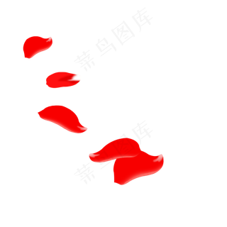 飘落下来的红色的玫瑰花瓣