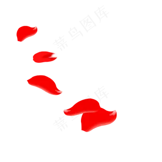 飘落下来的红色的玫瑰花瓣