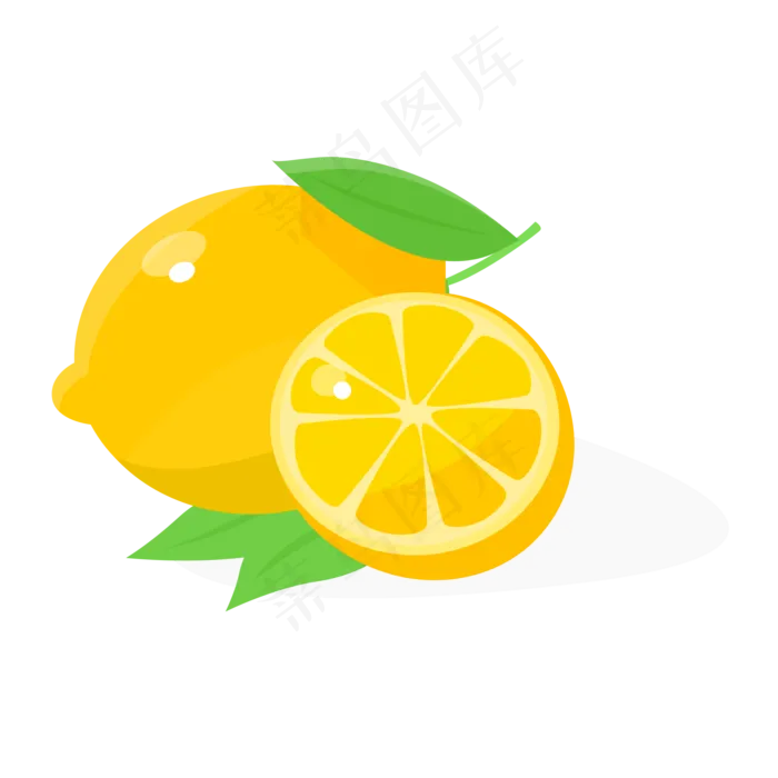 手绘彩色零食美食柠檬(3000X3000(DPI:300))eps,ai矢量模版下载