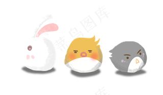 中秋节可爱小动物兔子,免抠元素