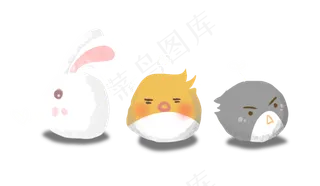 中秋节可爱小动物兔子,免抠元素