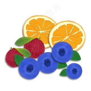 水果组合蓝莓桑葚新鲜水果