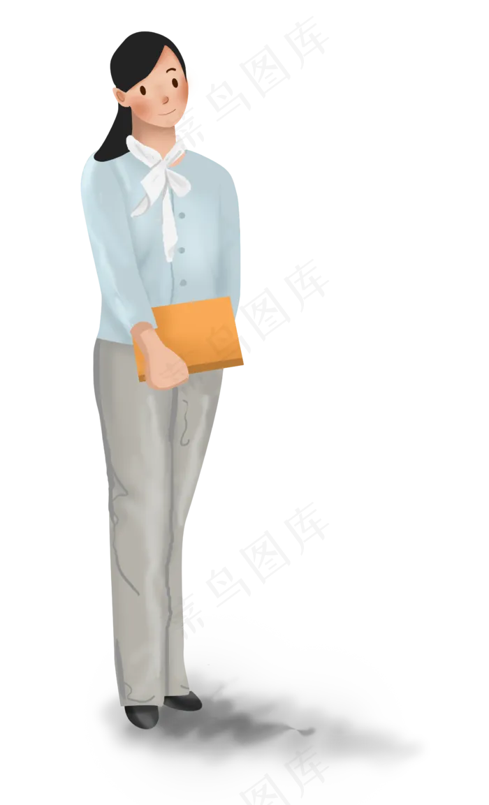 手绘教师人物素材(2288X3769(DPI:300))psd模版下载