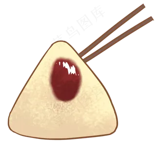 打开的蜜枣粽png元素