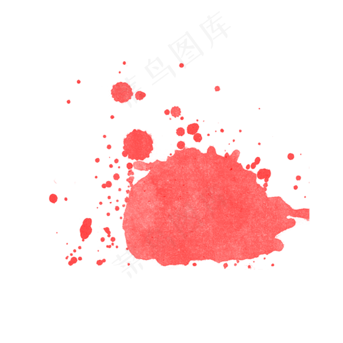 水彩红色艺术泼墨(2000X2000(DPI:300))psd模版下载