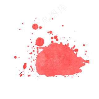 水彩红色艺术泼墨