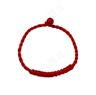一条红色绳子手链,免抠元素