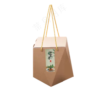 灰色几何粽子包装元素