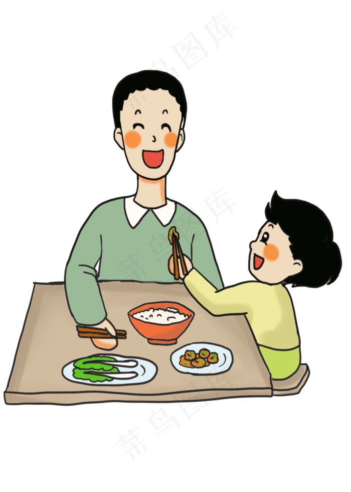 父亲节卡通可爱