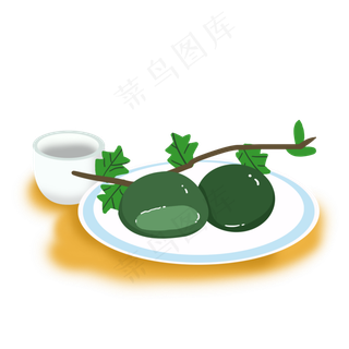 清明节青团食物免扣设计素材