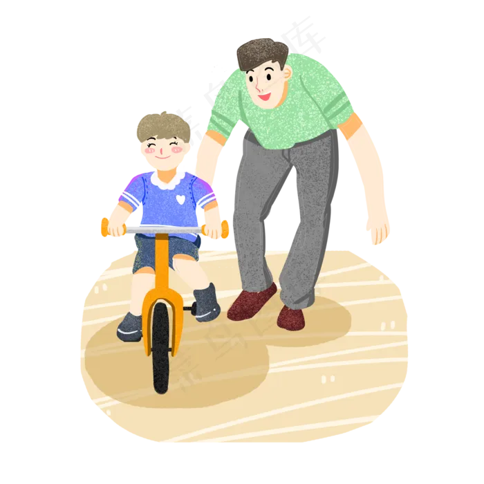 父亲节学自行车素材(2000X2000(DPI:300))psd模版下载