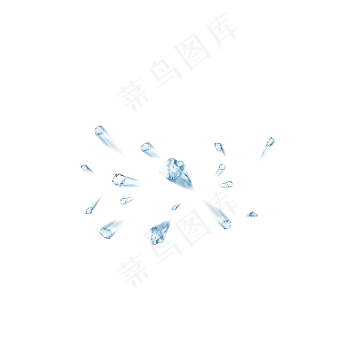冰块碎片素材,免抠元素(2000*2032px 300 dpi )psd模版下载