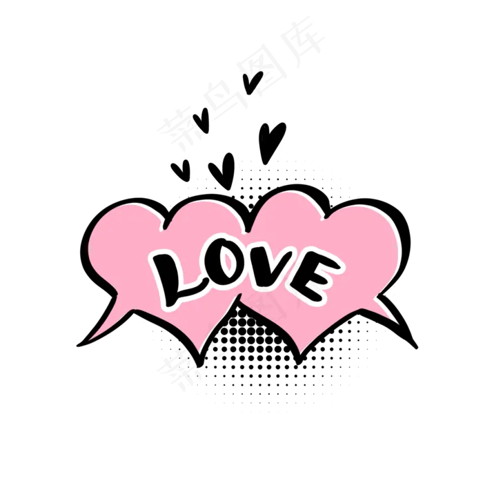 情人节爱心涂鸦聊天对话框(2000X2000(DPI:300))psd模版下载