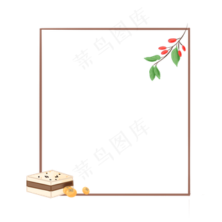 简约方形食品边框